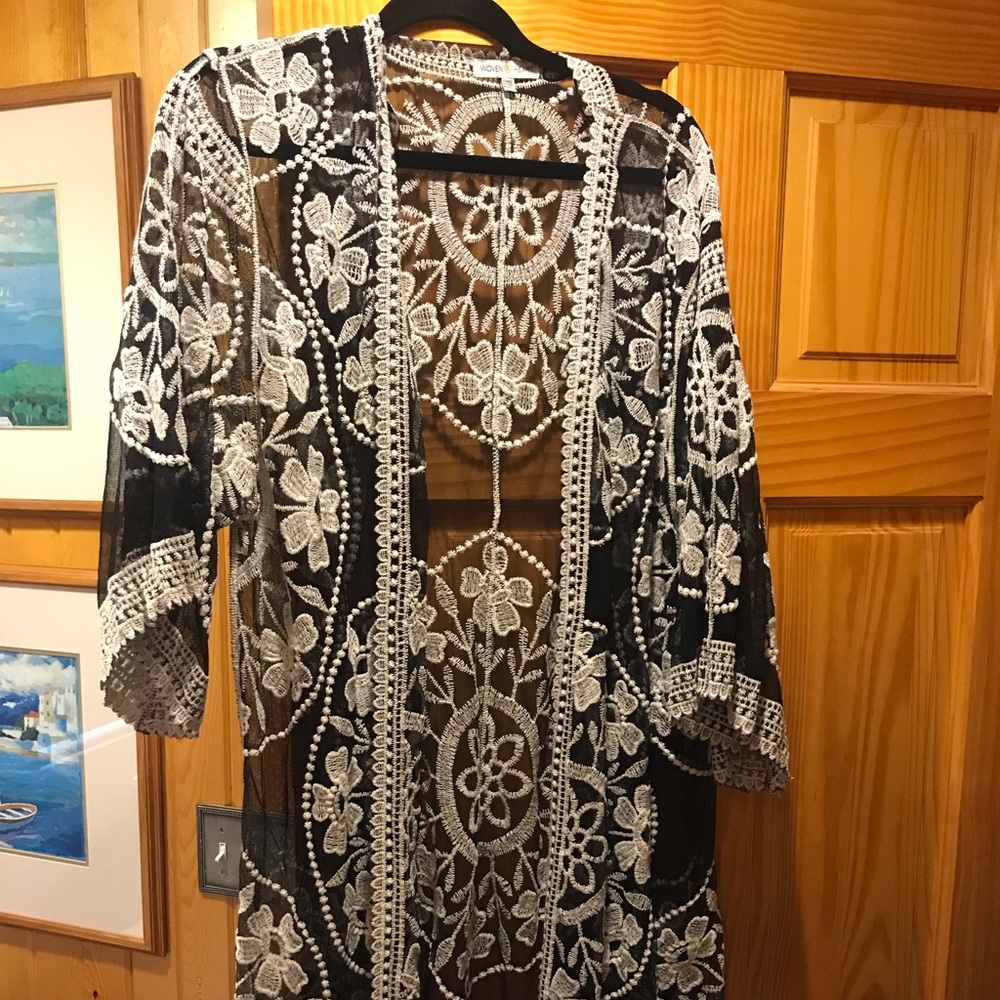 Black & white kimono